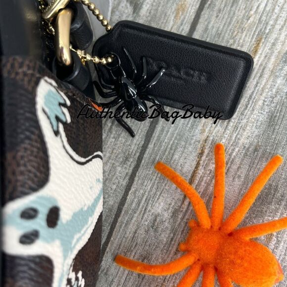 Authentic Coach Mini Jamie Camera Bag In Signature Canvas With Halloween Print - Picture 3 of 12